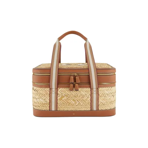 Anya Hindmarch Seaweed Picnic Basket Box Bag Handbag Unisex Natural Color
