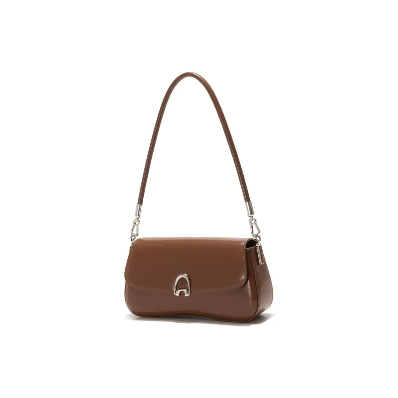 GXFMOD Cow Leather Baguette Bag Handbag, Shoulder Bag Medium Size Women's Multicolor-4