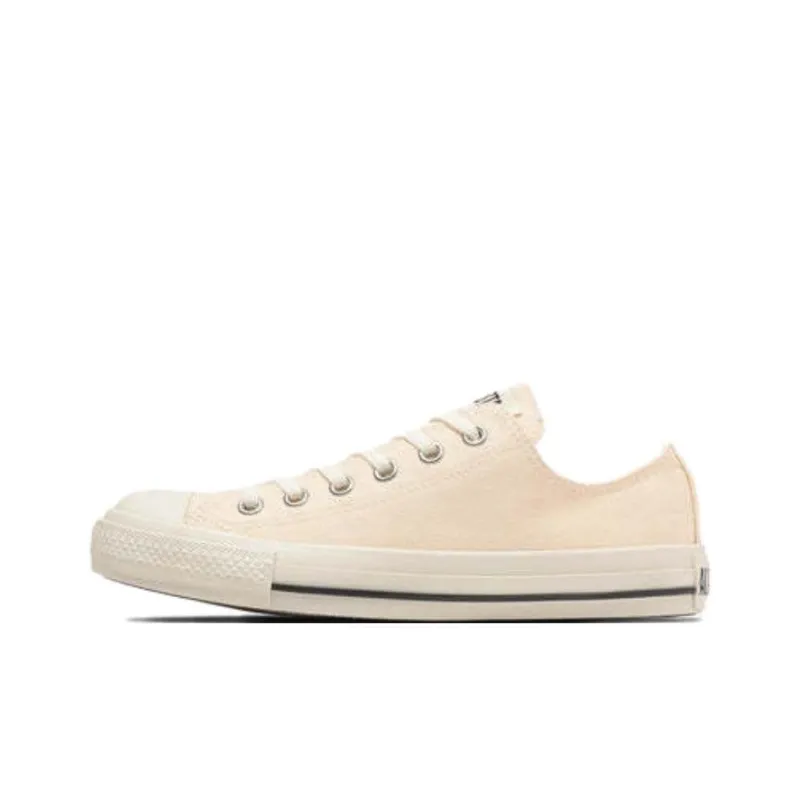 Converse All Star WASHEDCANVAS OX Abrasion Resistant Cushioning Low Top Canvas Shoes Unisex Ecru-0