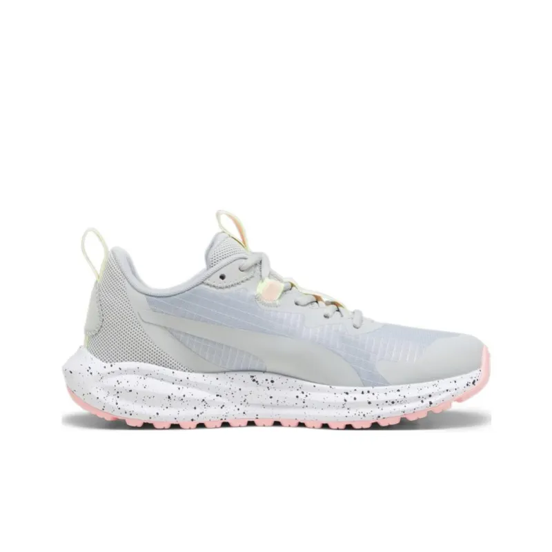 PUMA Twitch Runner Anti Slip Wear Resistant Low Top Running Shoes Unisex Light Gray Pink-1