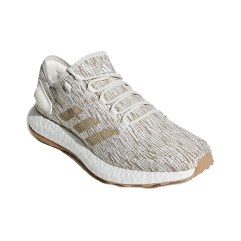Adidas Pure Boost 2017 Non-slip Lightweight Low-Top Running Shoes Unisex Nude Gold-2