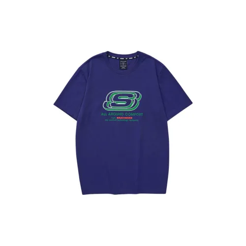 Skechers Colorful T-Shirts Unisex Medieval Blue