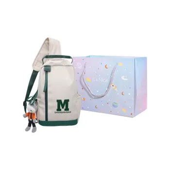 GOX Nylon Sling Bag Unisex White Green/White Blue/Black/Green/Blue