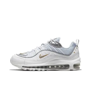 Nike Air Max 98 White Silver Gold Women's