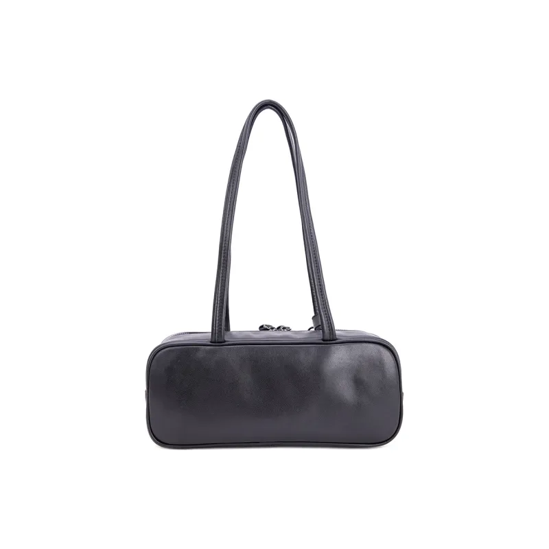 VENOF Cow Leather Shoulder Bag Medium Size Women's Caramel Tea/Coffee/Twilight Black-8