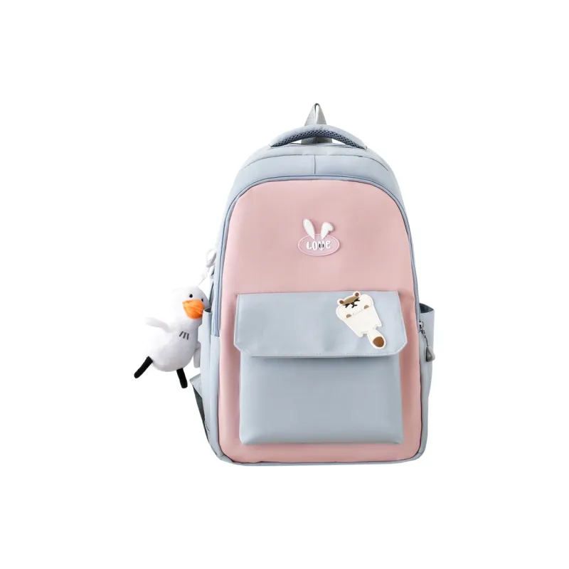 Venerable Brahma Nylon Backpack Women's Gray/Black/Blue/Pink-11