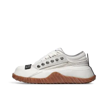 VTVN Wear Resistant Height Increasing Low Top Canvas Shoes Unisex Jupiter White