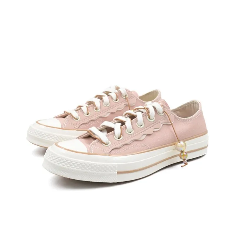 Converse All Star Lift Anti Slip Wear Resistant Low Top Canvas Shoes Women's Pink-2
