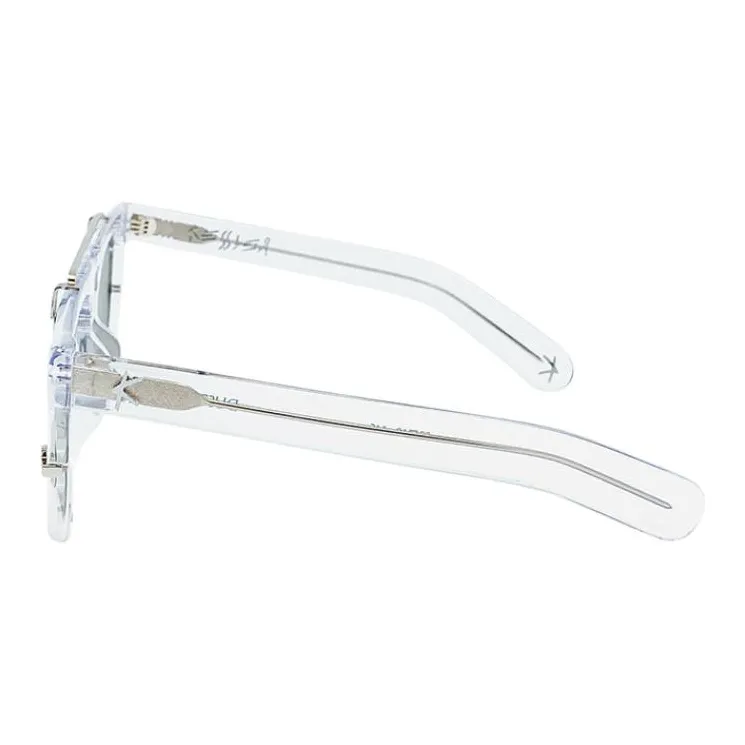 KESSLER Acetate Titanium Aviator Sunglasses Unisex Transparent-1