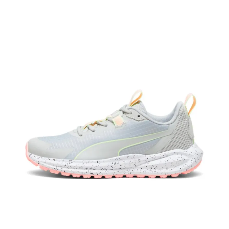 PUMA Twitch Runner Anti Slip Wear Resistant Low Top Running Shoes Unisex Light Gray Pink-0