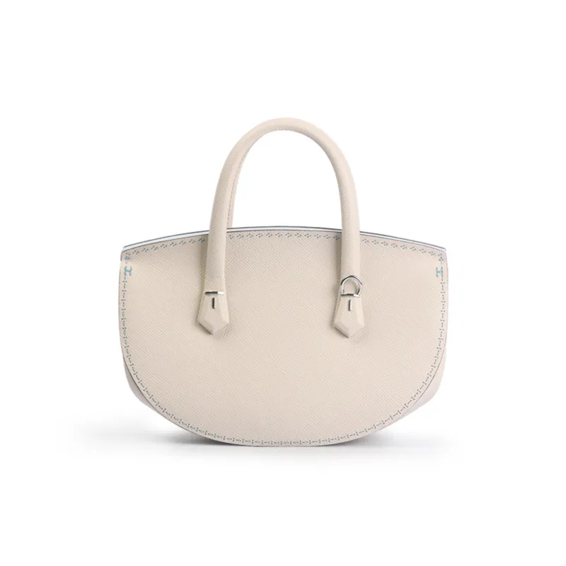 EHM Zhi Li Series Cow Leather Crossbody Bag, Handbag Regular Women's Ecru-4