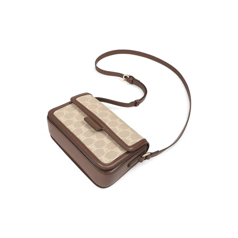 PT'SON Synthetic Leather Shoulder Bag, Crossbody Bag Regular Women's Coffee Brown-2