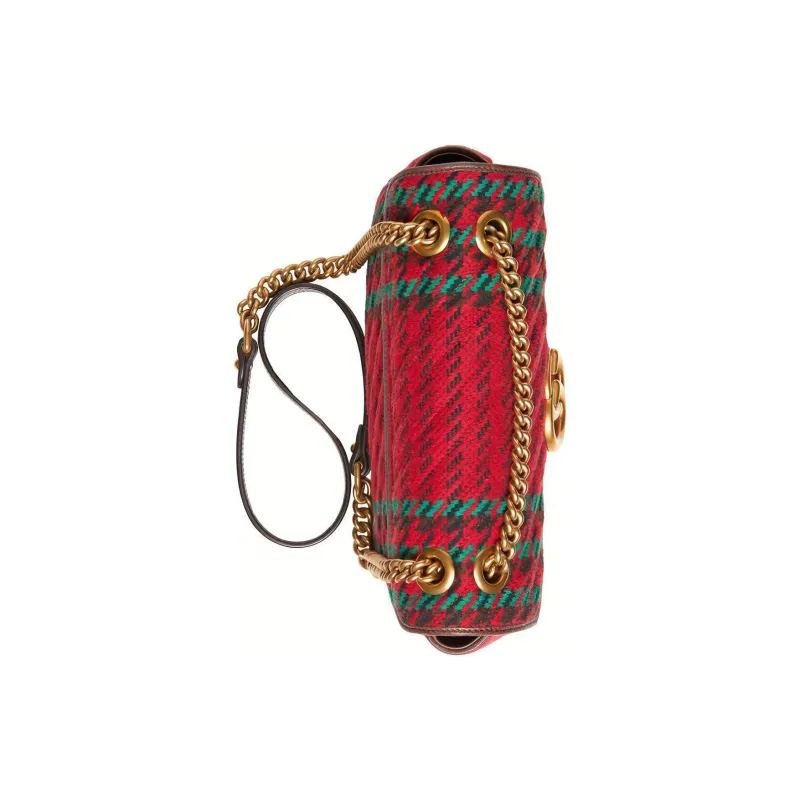 GUCCI Marmont Wool Chain Crossbody Bag, Shoulder Bag Women's-4