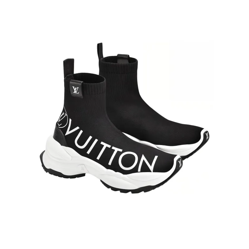 LOUIS VUITTON Run 55 High Top Casual Shoes Women's Black-1