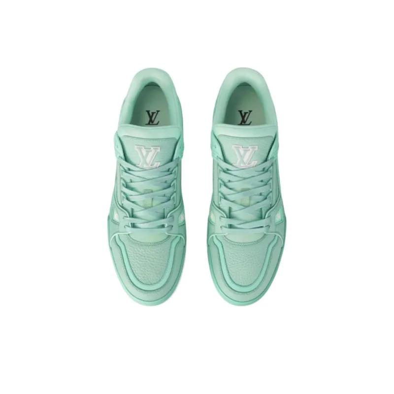 LOUIS VUITTON LV Trainer Mint Green White-3