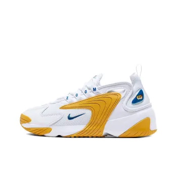 Nike Zoom 2K Cushioned Slip Resistant Low Top Running Shoes Women's White Yellow