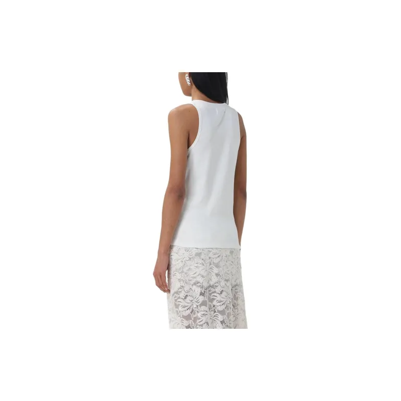 Paco Rabanne Logo Flocked Tank Top-1