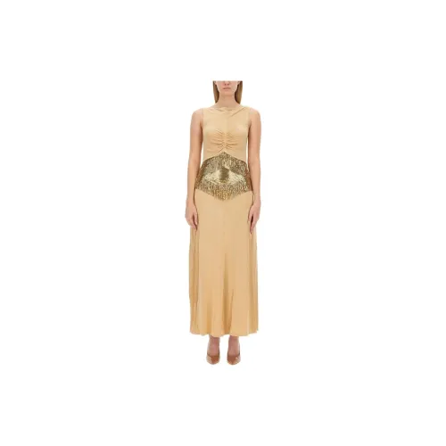 Paco Rabanne Sleeveless Dresses Women's Bronze