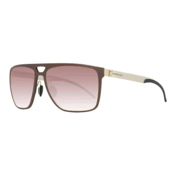 Mercedes Benz Metal Square Sunglasses Men's Brown