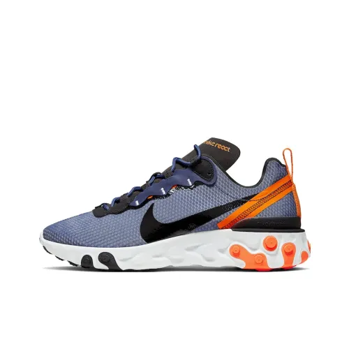 Nike React Element 55 SE Midnight Navy Total Orange