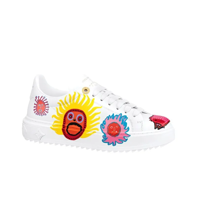 LOUIS VUITTON X Yk Academy Time Out Sneakers 'White With Icons' Women's-1