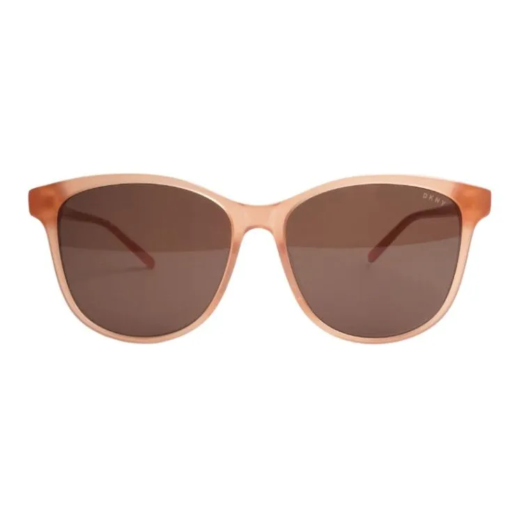DKNY Oval Sunglasses Unisex Transparent Pink-1