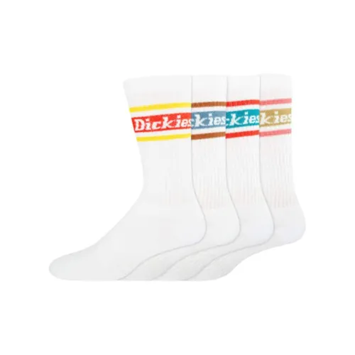 Dickies Mid-Calf Socks Men's 4 Pack White
