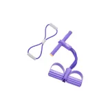 Purple, Six-Tube Foot Pedal+8-Shaped Tensioner[Brand-New Upgraded, Bold 6-Tube, Anti-Break, High Pulling Resistance]