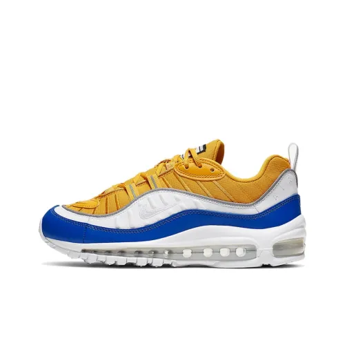 Nike Air Max 98 Running Shoes Women's Low-Top University Blue/Yellow/White