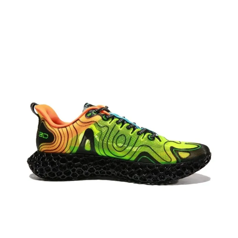 PEAK Low Top Running Shoes Men's Green 3D Printing-1
