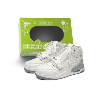 BEIER Stars Collection Gift Box Set Abrasion Resistant High Top Skateboard Shoes Unisex White