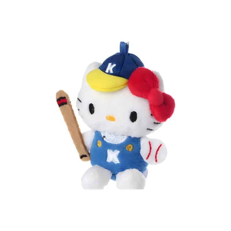 Hello Kitty Baseball Dolls Plush Pendant 13cm Height-4