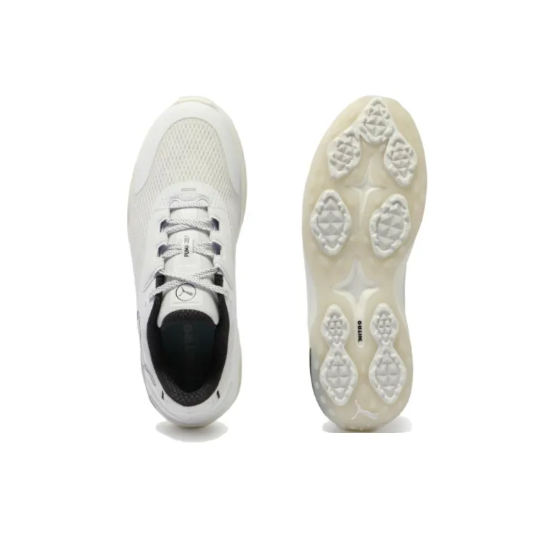 PUMA Golf Cushioning Slip Resistant Low Top Golf Shoes Men's White Black Gray-4