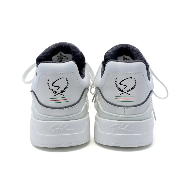 Satchi Slip Resistant Cushioning Wear Resistant Lightweight Low Top Skateboard Shoes Men's White-4