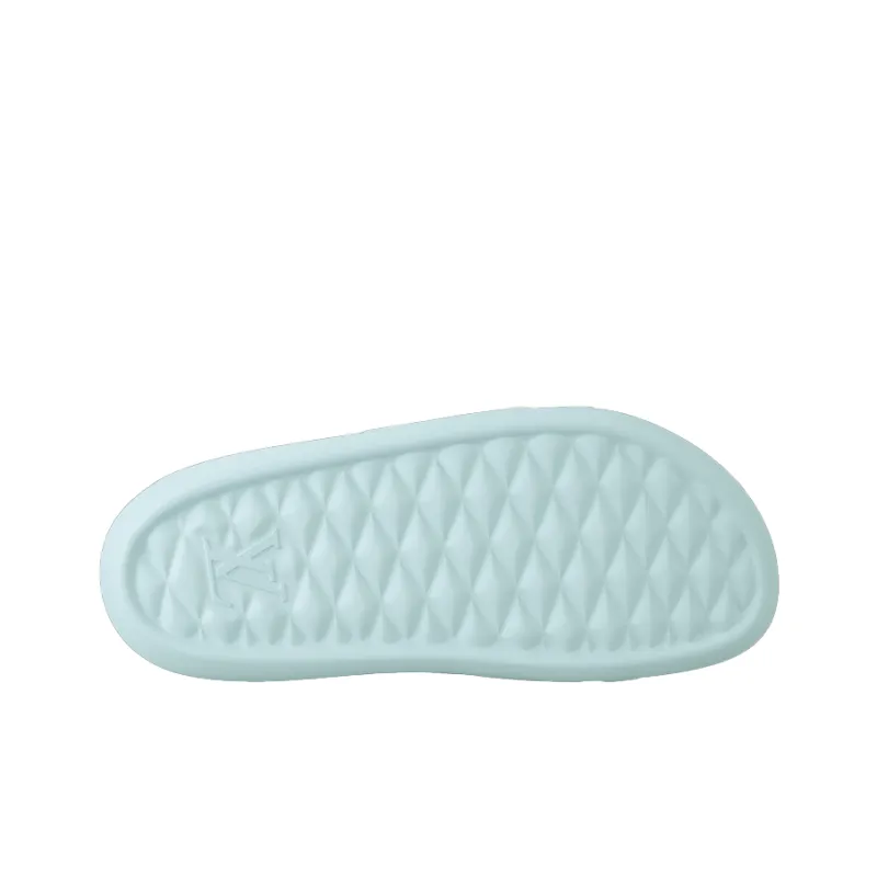 LOUIS VUITTON Waterfront Slide Slippers Men's Aqua Green-4