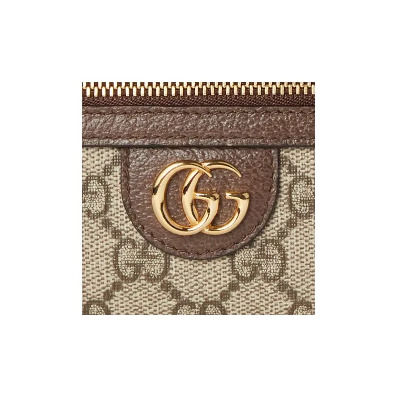 GUCCI Ophidia Canvas With Leather Binding Crossbody Bag Shoulder Bag Women's Beige & Brown-7