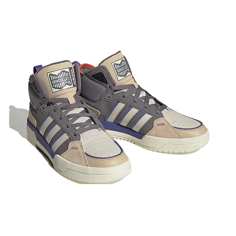 100DB Adidas Neo Mid 'Trace Grey Magic Beige'-2