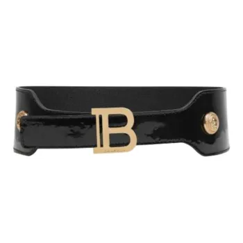 BALMAIN Gold Lion Button Belt Kids' Black