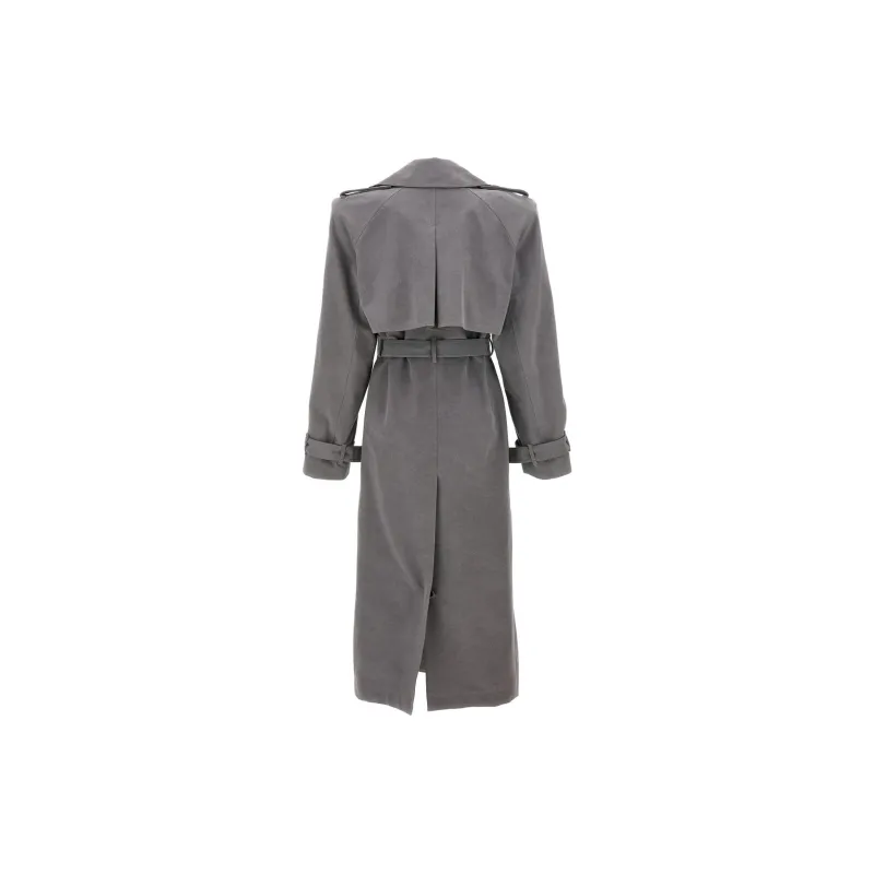 The Attico Shoulder pads Canvas Trench Coat-1