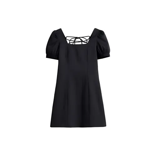 Hopeshow Short-Sleeved Dresses Women's Black 050