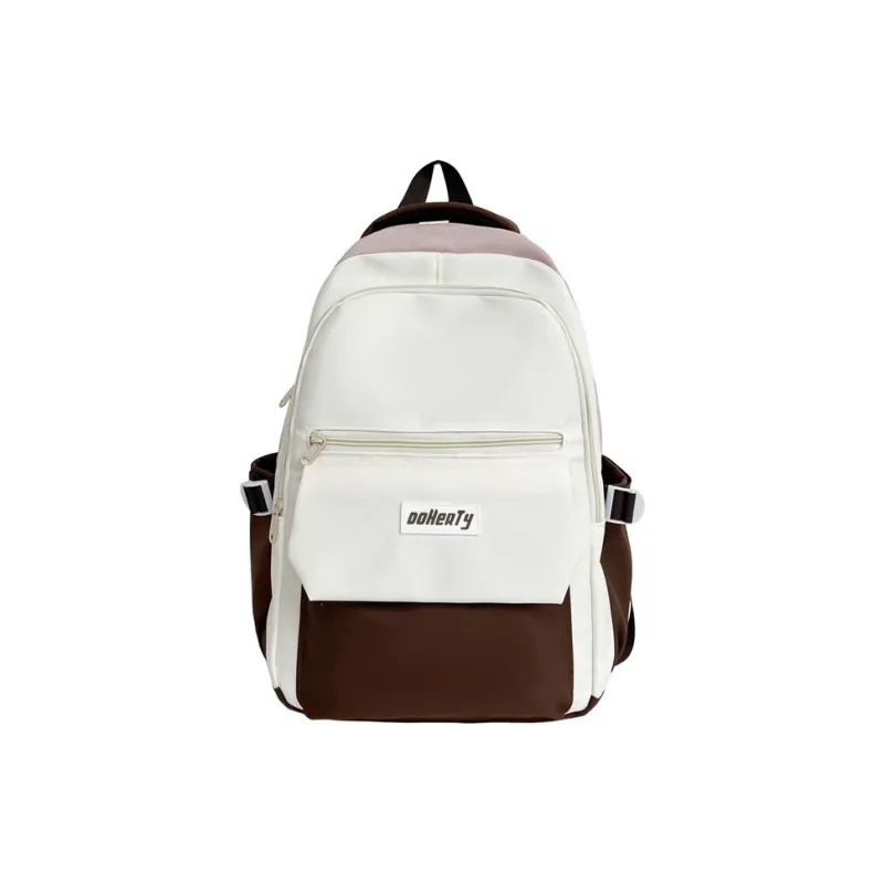 OURFUN Nylon Fabric Backpack Regular Unisex Gray/Red/Green/Pink-6