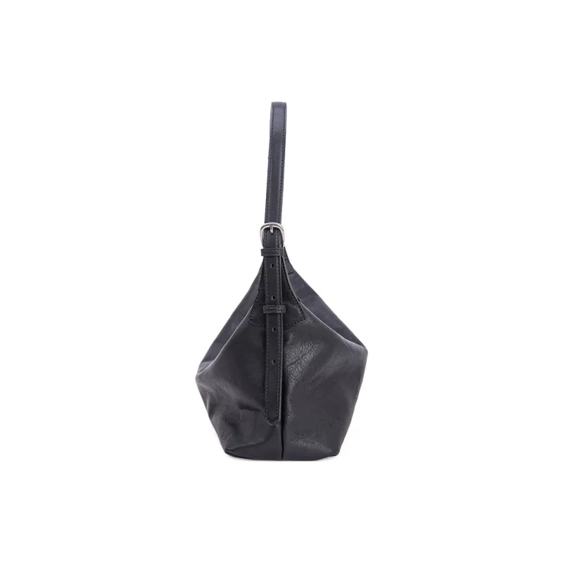 VENOF Cow Leather Shoulder Bag Medium Size Women's Light Tea Brown/Rock Desert Black/Vintage Red-11