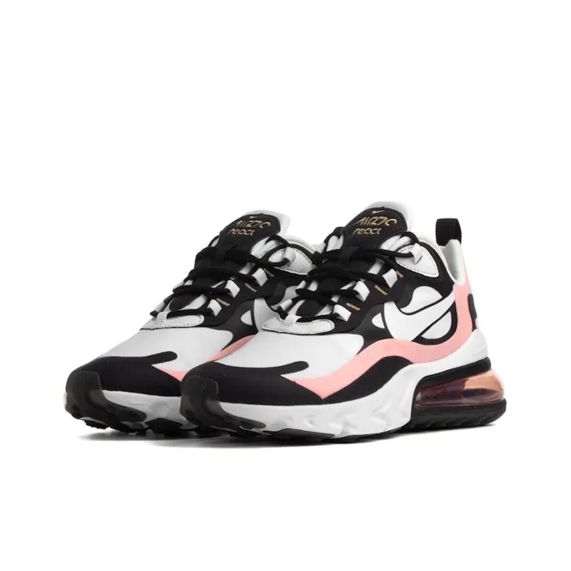 Nike Air Max 270 React Black White Bleached Coral Women's-2