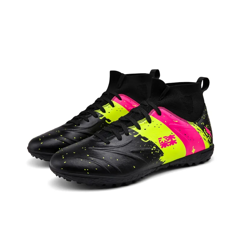 Mulinsen FG Rubber Long Studs Artificial Ground Anti-Slip Wear-Resistant Soccer Shoes Men's-1