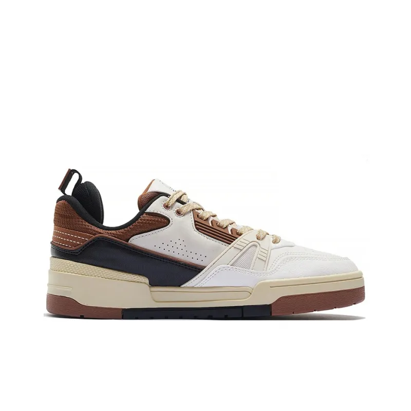LiNing 001 BTC 001 Btc Low Top Skateboard Shoes Men's White Brown-1