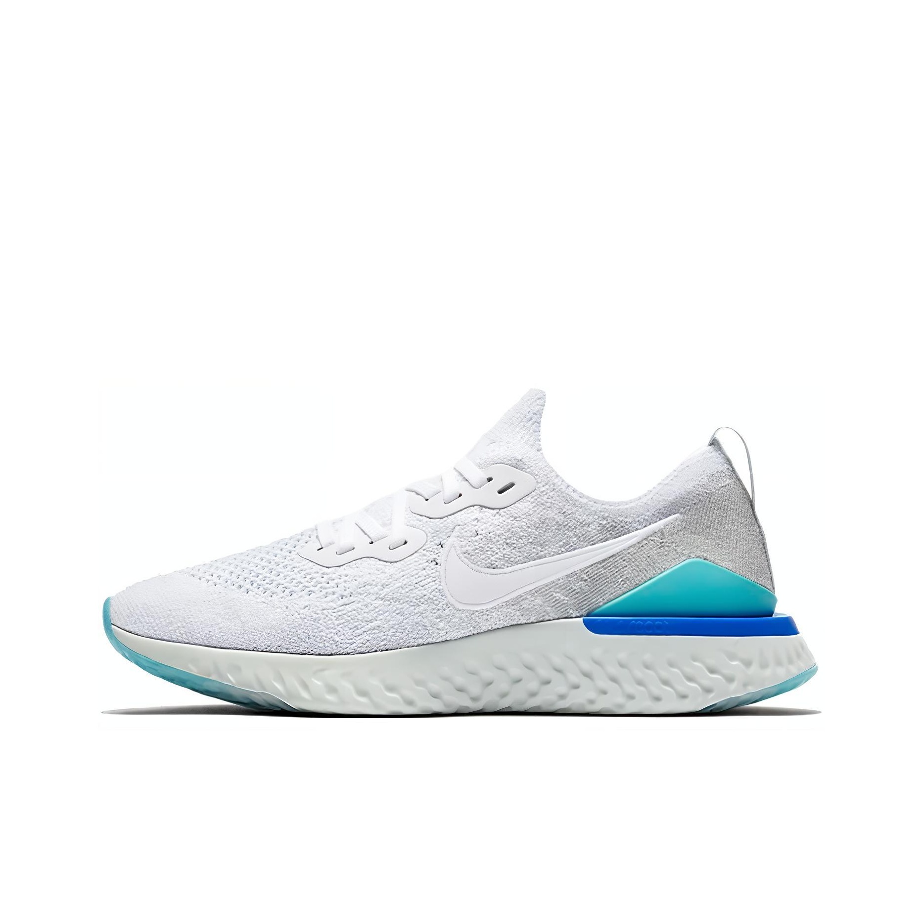 Nike Epic React Flyknit 2 White Light Aqua Women s POIZON