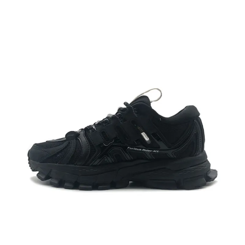 LiNing Cushioned Slip Resistant Low Top Running Shoes Men's Black-0