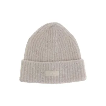 AUTRY Logo Patch Knitted Beanie