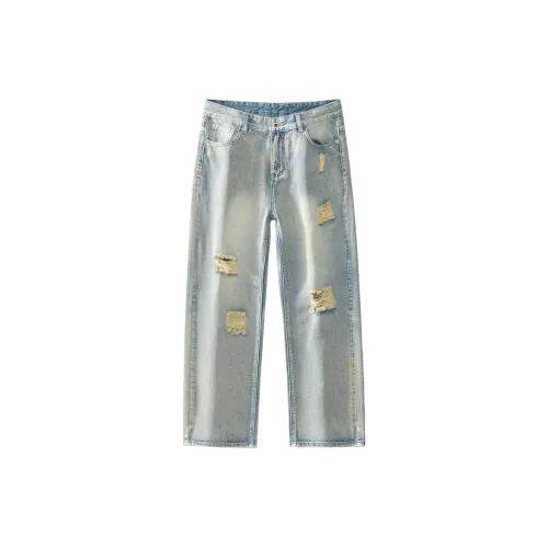 SZSX Jeans Unisex Yellow Mud