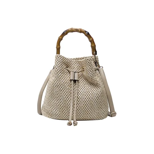 S.REPHEN Straw Shoulder Bag Regular Women's Khaki/White/Brown